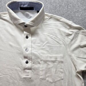 Greyson Mens Wynn Golf Club Polo Shirt Off White Cream Pocket Size S Small